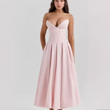 Vestido Largo Estampado Elegante de Cintura Alta