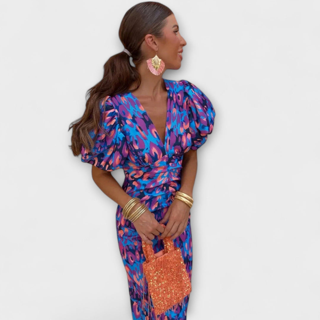 Vestido Vanessa™ Fluido con Escote en V