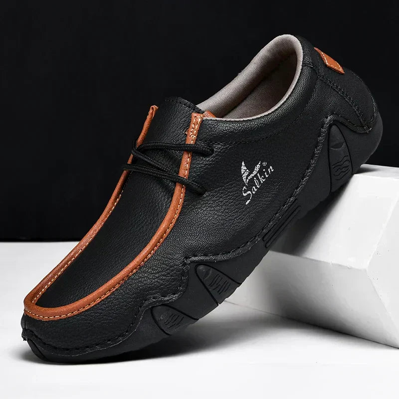 Adjustable Orthopedic Leather Shoes for Optimal Comfort