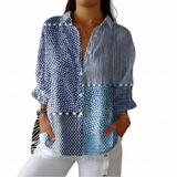 Olivia | Blusa Patchwork Oceánica