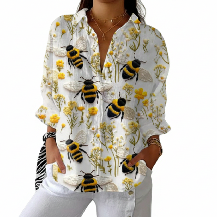 Clara | Blusa Dorada de Abeja