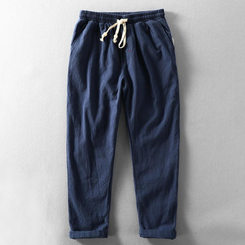 Men's Relaxed Linen Pants Crafted from Natural Fibers