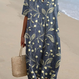Vestido Casual Flowy con Estampado Floral Vintage para Mujeres