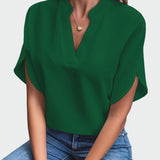 Blusa con estampado drapeado