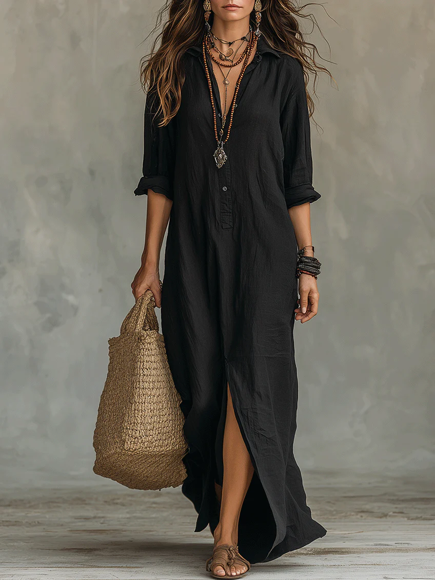 AuraLina™ Vestido Maxi – Elegancia sin esfuerzo, comodidad total