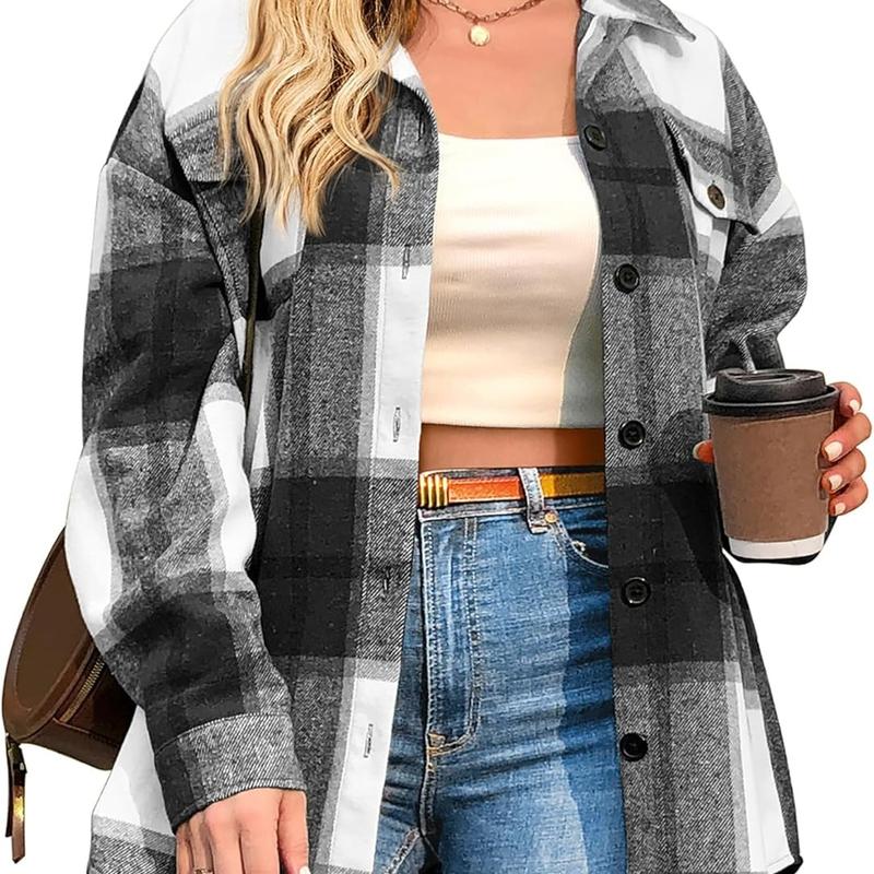 BRIGID™ - Chic Plus-Size Shacket