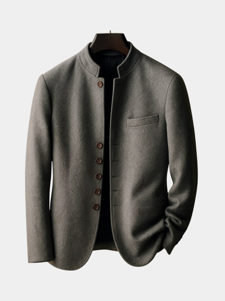 Aleksander Signature-Saco de Traje con Cuello Alto y Elegancia Atemporal