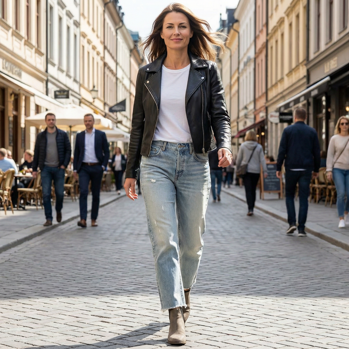 Elena™ Pantalones Vaqueros de Corte Recto para Mujeres