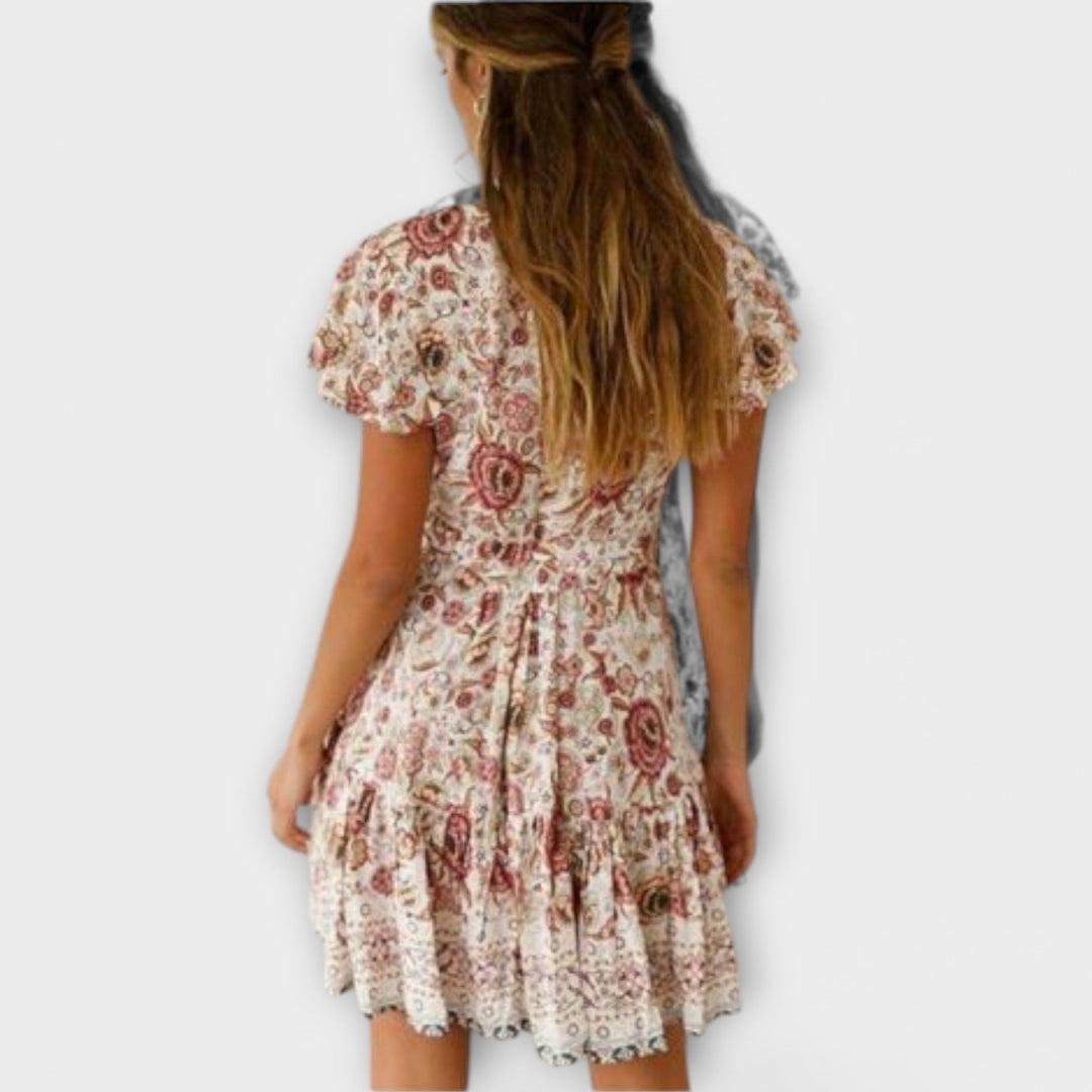 Vestido Adelia™ Boho Corto de Verano