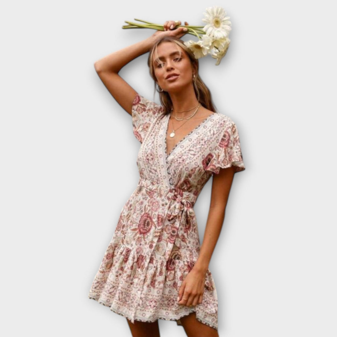 Vestido Adelia™ Boho Corto de Verano