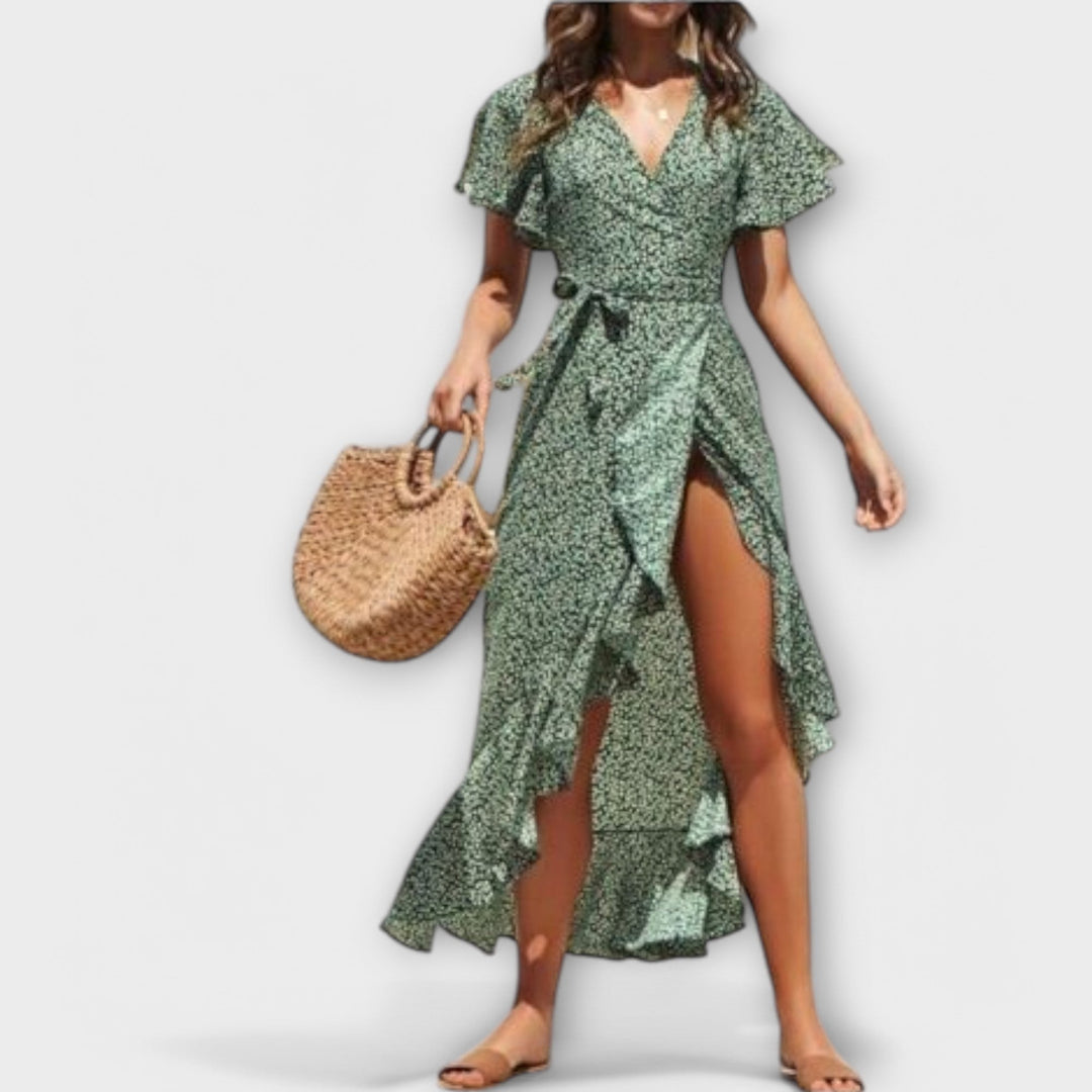 Vestido Leonor™ Maxi Boho Fluido Asimétrico