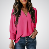 LEILA™ | Blusa tipo túnica con escote en V que favorece