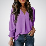 LEILA™ | Blusa tipo túnica con escote en V que favorece