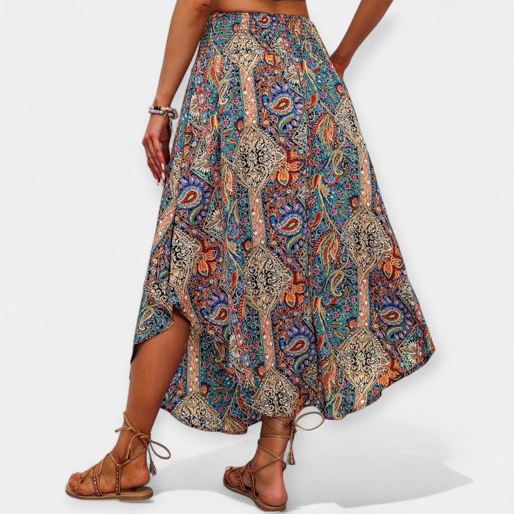 Falda midi Lilleline de cintura alta