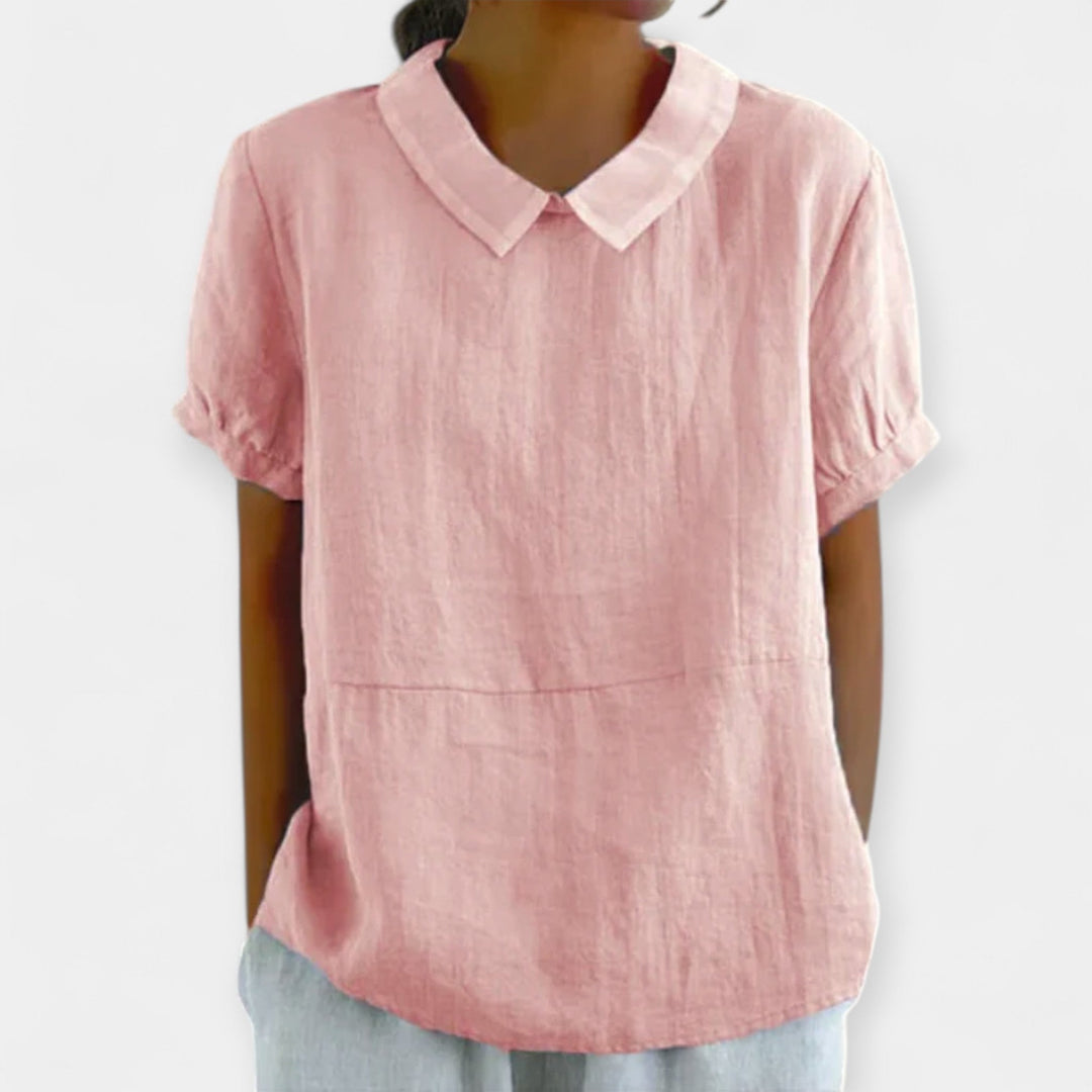 Blusa de Algodón con Cuello