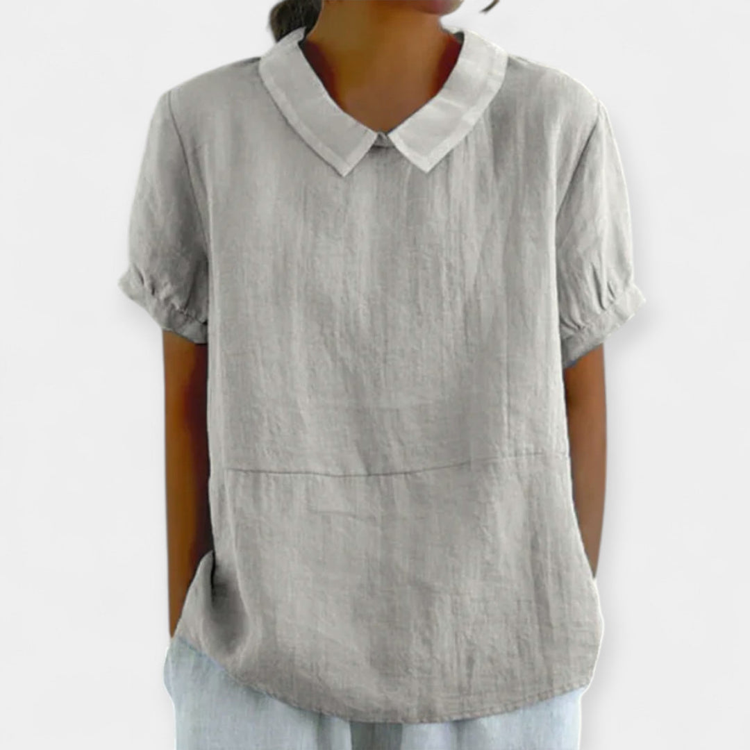 Blusa de Algodón con Cuello