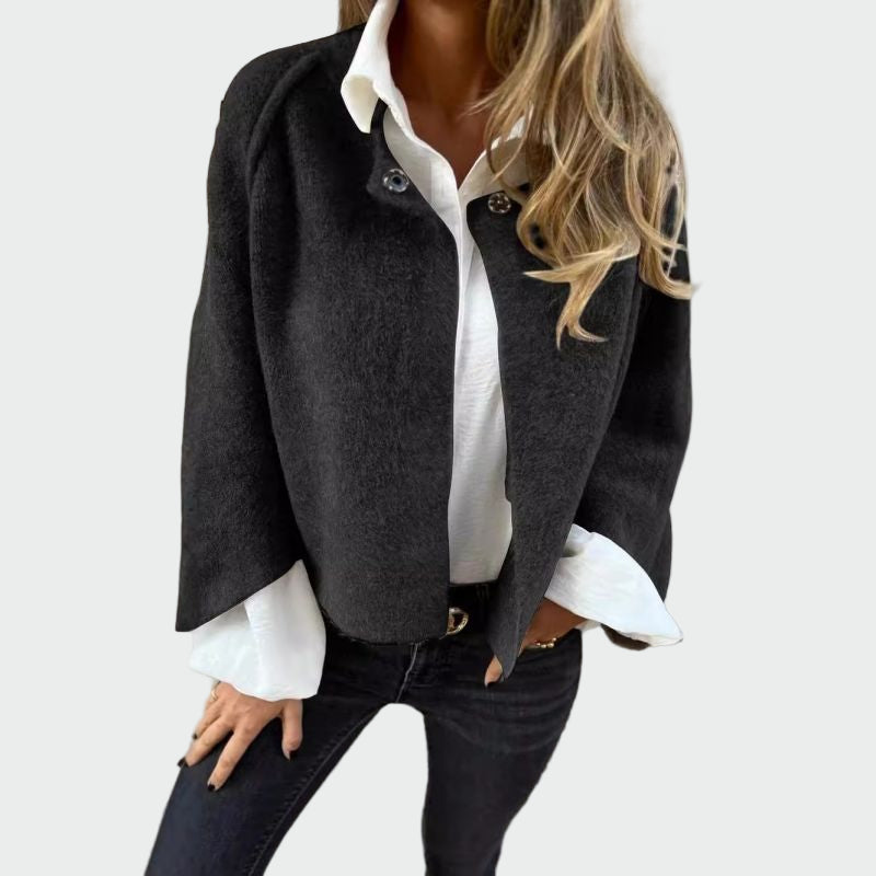 Vesta - Chic Short Wool Cardigan with Flared Sleeves