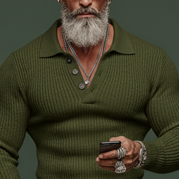 Men's Slim Fit Classic Casual Polo Sweater - Tough Style MTA2831J3K