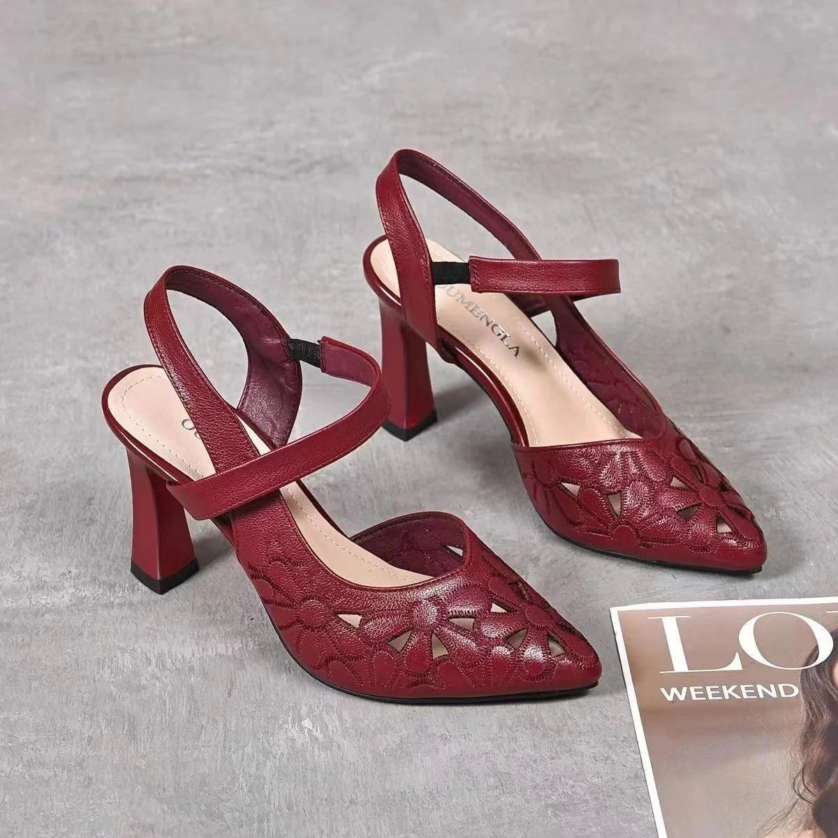 ELEGANCESTEP™ Floral Pointed Heels