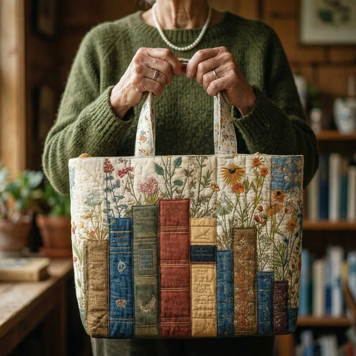 Bolsa Artisanal Acolchada - Libros y Flores