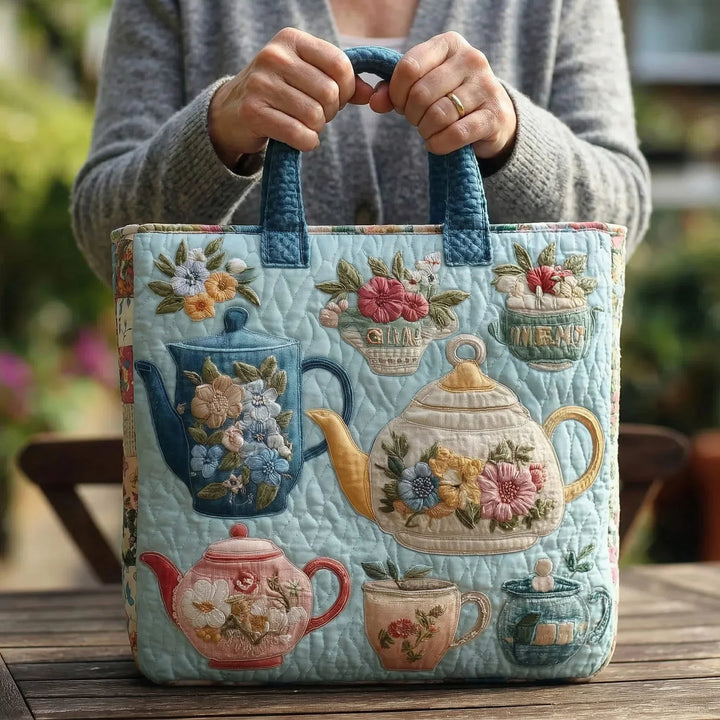 Bolso Acolchado - Floral y té
