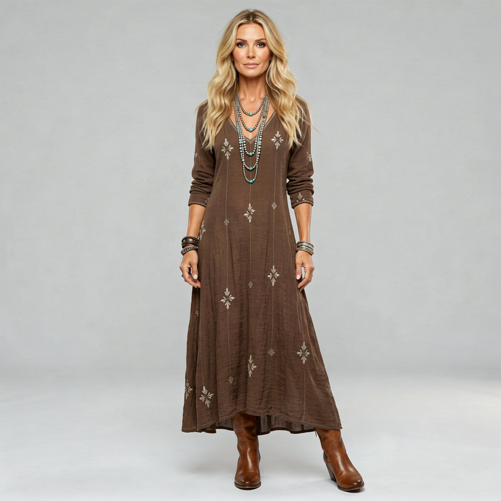 Alma™ Vestido Boho Fluido
