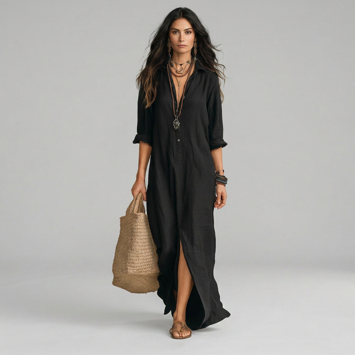 AuraLina™ Vestido Maxi – Elegancia sin esfuerzo, comodidad total