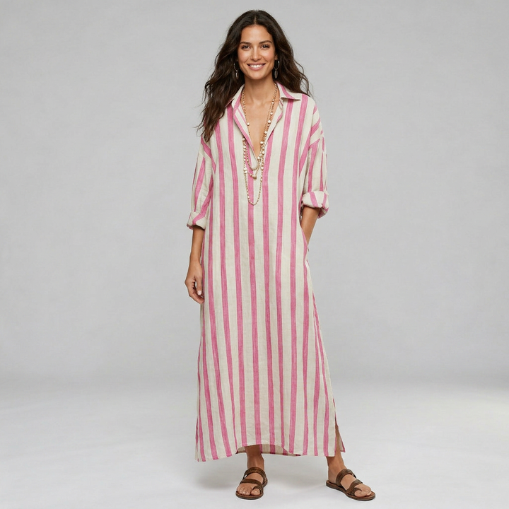 Paula™ Vestido Maxi a Rayas para Mujer