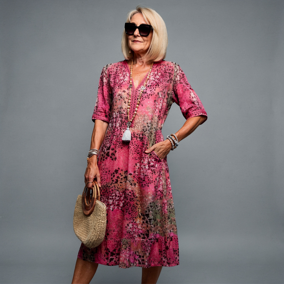 Veronica™ Vestido Midi Vibrante