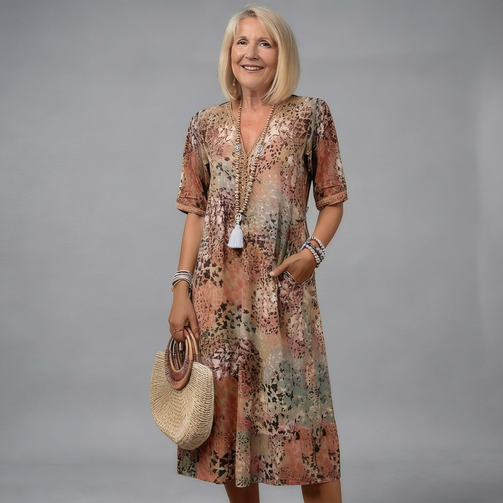 Veronica™ Vestido Midi Vibrante