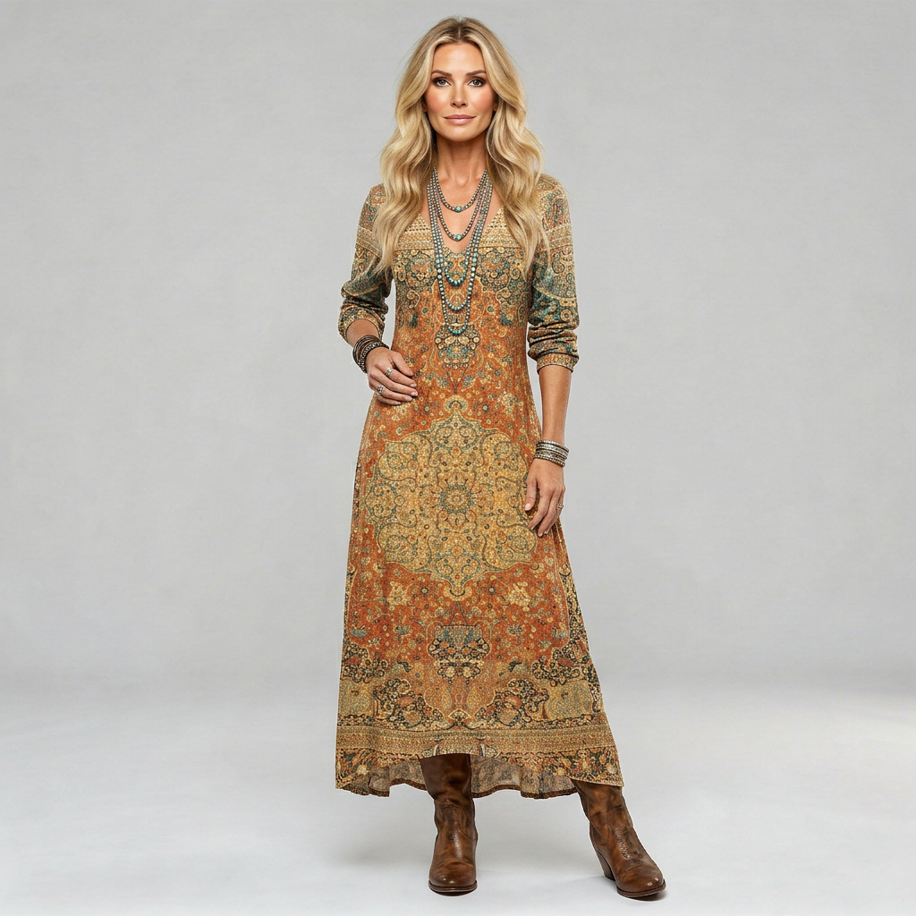 Alma™ Vestido Boho Fluido