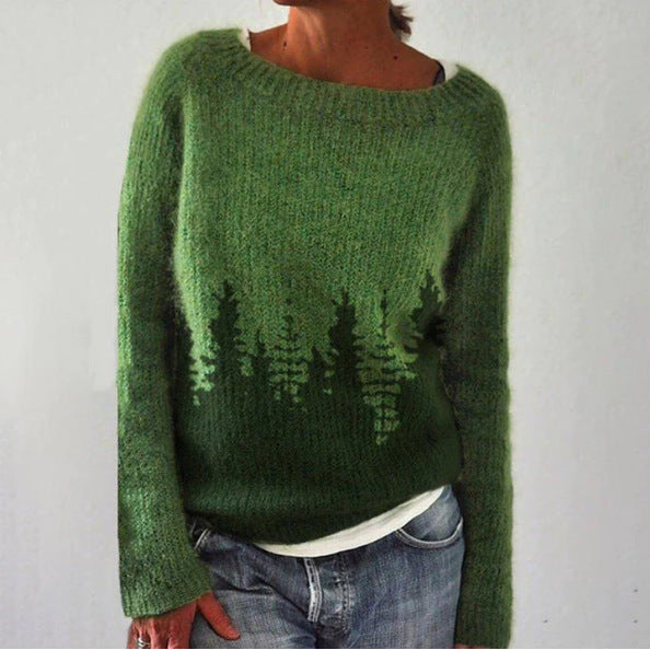 LAURIE™ - Cozy Forest Knit Pullover