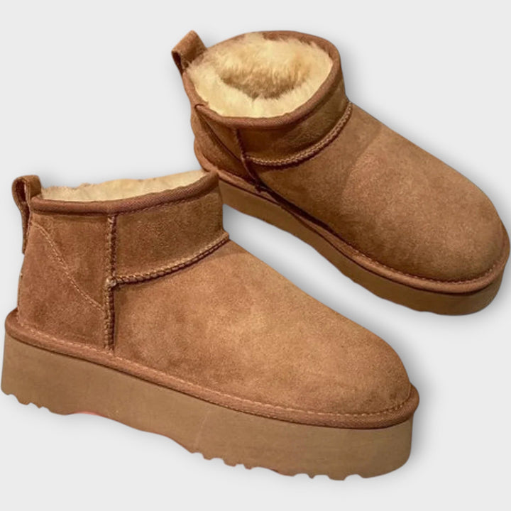 Reili - Botas de ante cómodas con forro lujoso