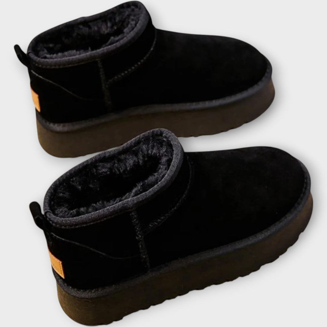 Reili - Botas de ante cómodas con forro lujoso