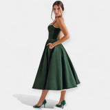 Vestido Midi Elegante de Tul con Bolsillos Ocultos