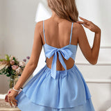 Vestido Alice™ Mini Espalda Abierta con Volantes
