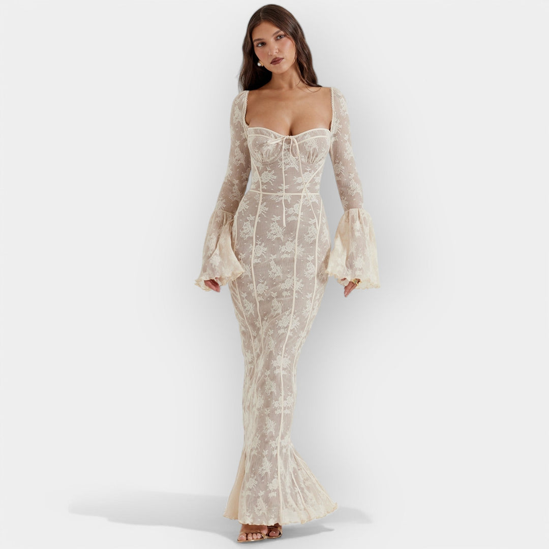 Vestido Maxi de Noche Fluido y Sofisticado
