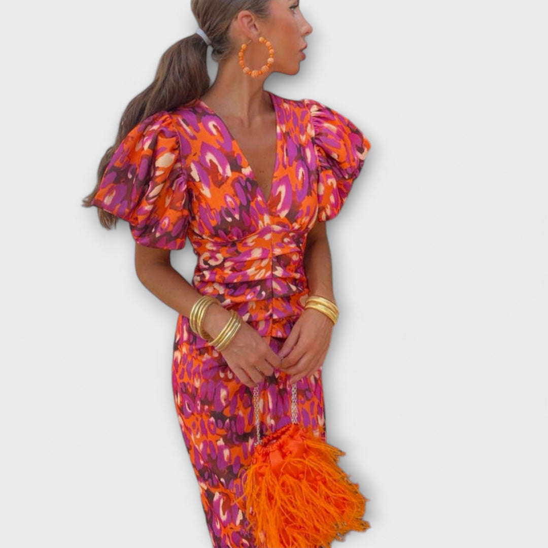 Vestido Vanessa™ Fluido con Escote en V