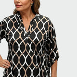 Blusa Casual de Manga Larga con Diseño Elegante