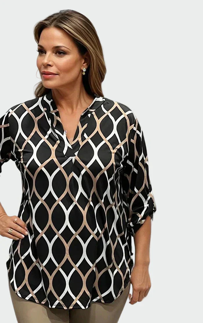 Blusa Casual de Manga Larga con Diseño Elegante