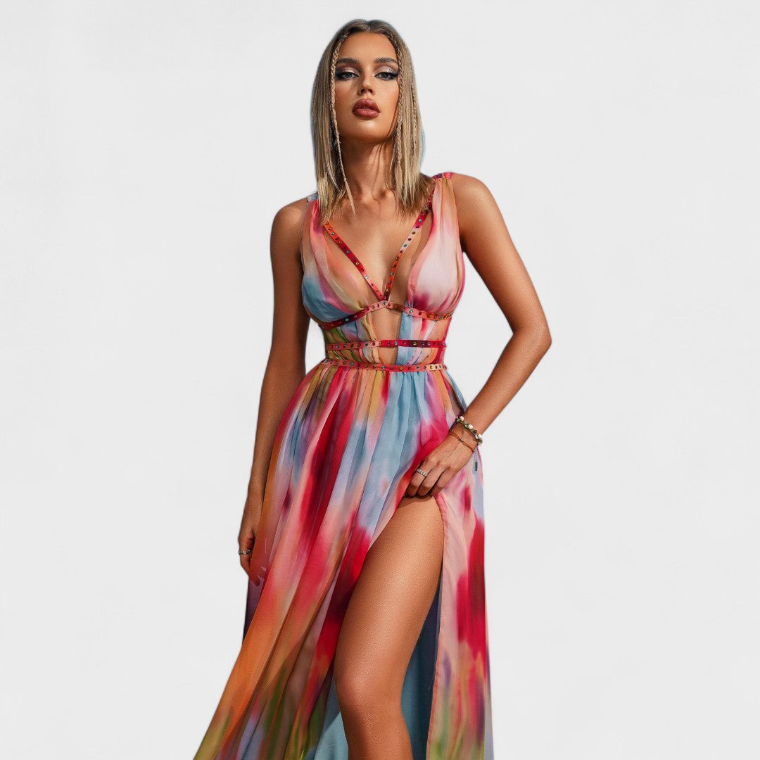 Vestido Karina™ Estampado Fluido de Verano