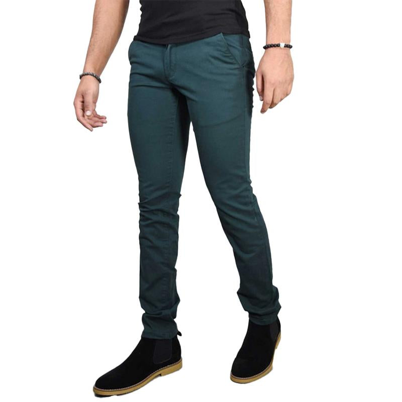 Pantalones casuales de color liso para hombre