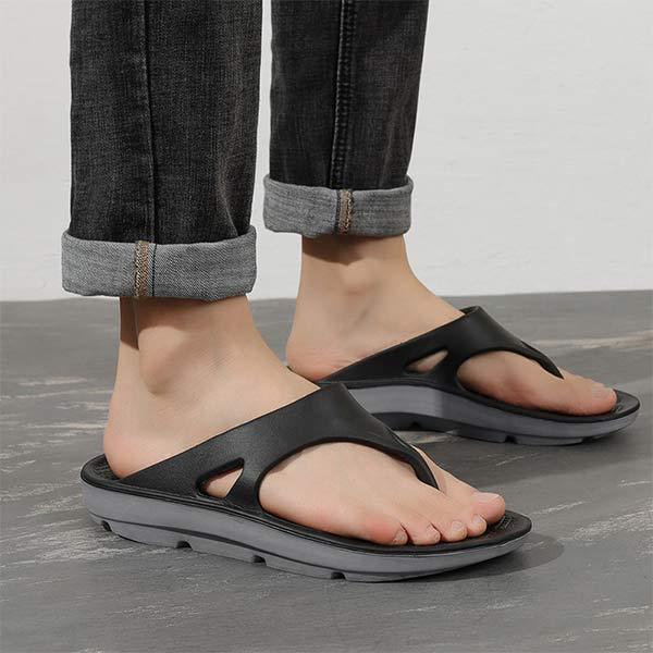 Pantuflas para hombre con soporte para el arco del pie y suela gruesa