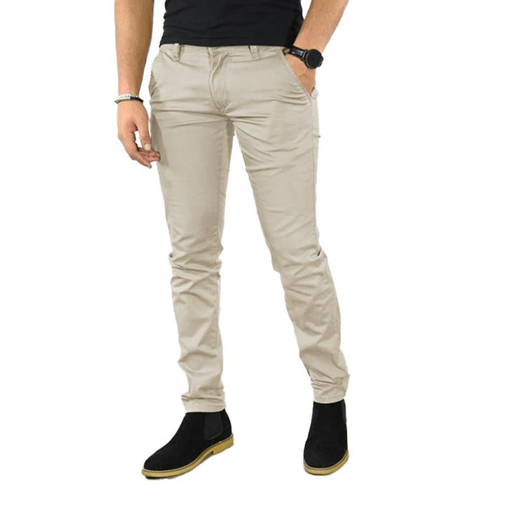 Pantalones casuales de color liso para hombre