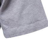Camisa de manga corta con solapa para hombre en color liso
