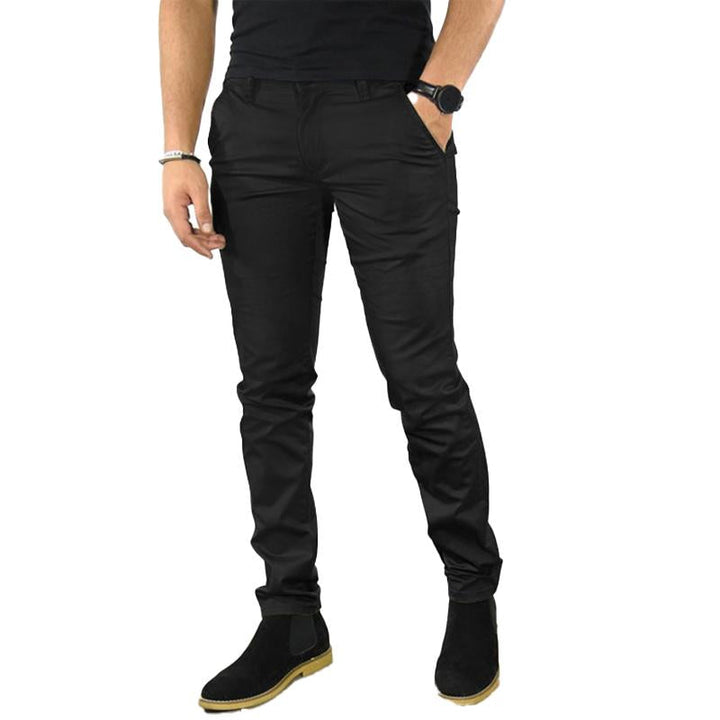 Pantalones casuales de color liso para hombre