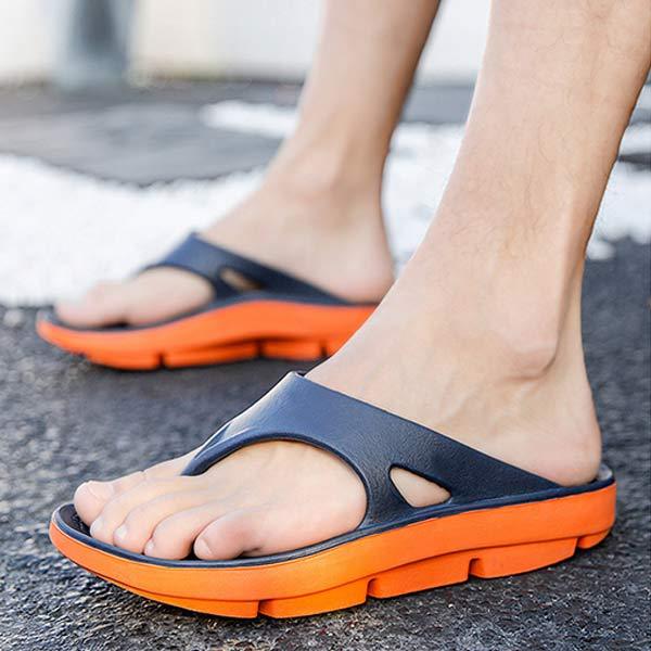 Pantuflas para hombre con soporte para el arco del pie y suela gruesa