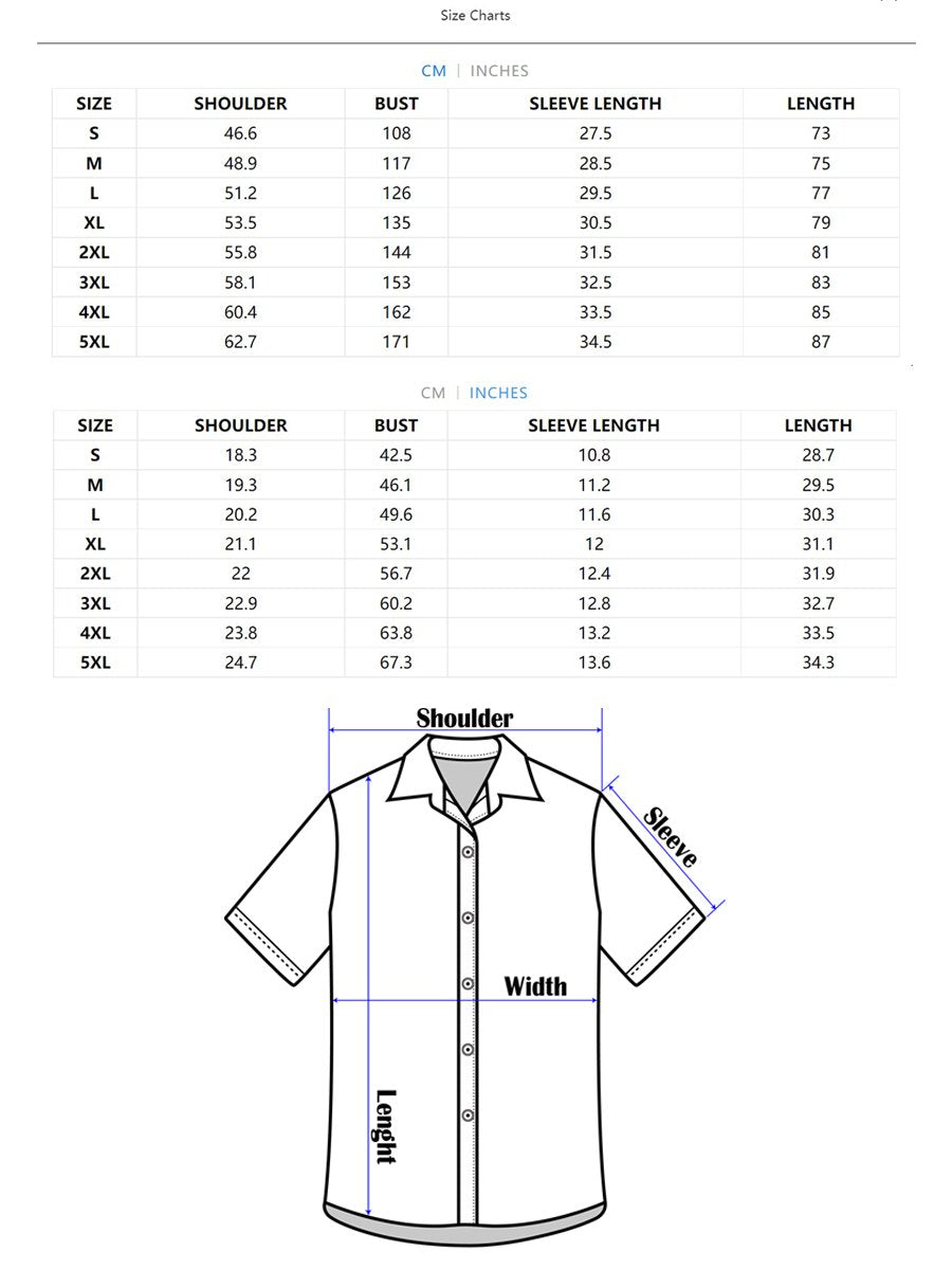 Men's Retro Wolf Print Short Sleeve Shirt with Lapel - Style 87871911M