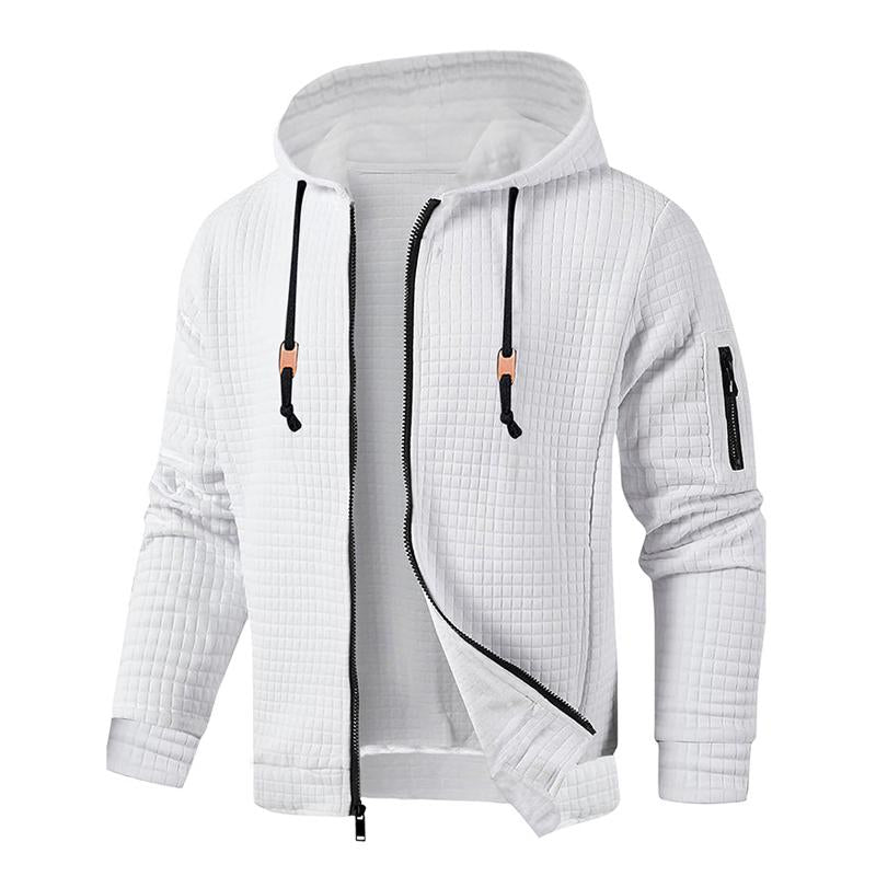 Men's Hooded Waffle Sport Jacket