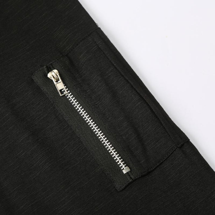 Men's Long Sleeve Crew Neck T-Shirt with Zip Pocket - Style 56507368X